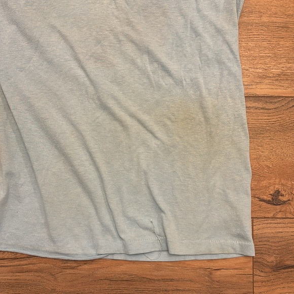 Vintage 80s Light Blue Fishing True Vintage T Shirt - Picture 6 of 6